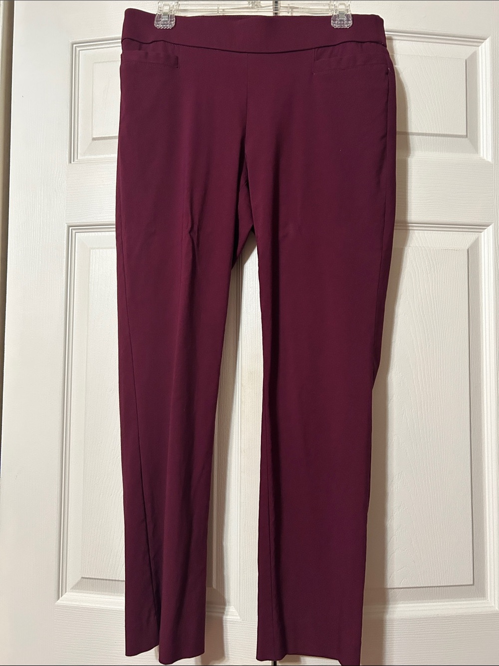 Kim Rogers 8P / Women's Deep Wine colored, Slim Stretchy Pants